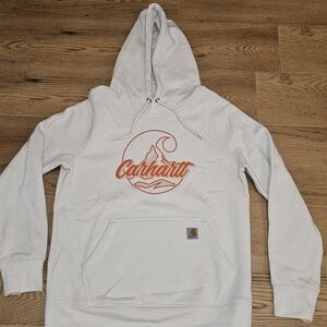 Carhartt White and Orange Hoodie for Women